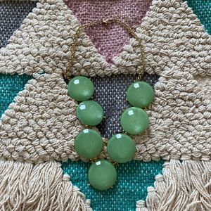Francescas Green and Gold Statement Necklace